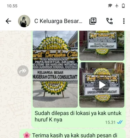 Pengiriman Papan Bunga Duka