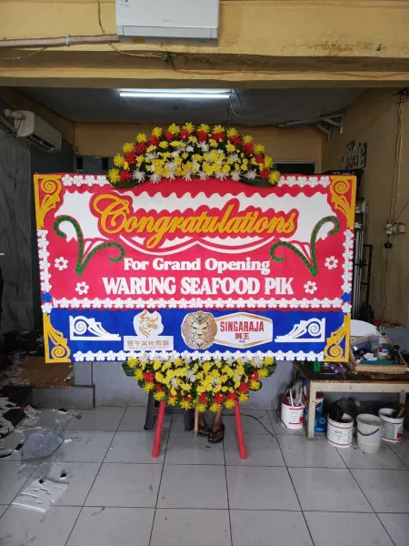 Papan Bunga Ucapan Selamat Pinang